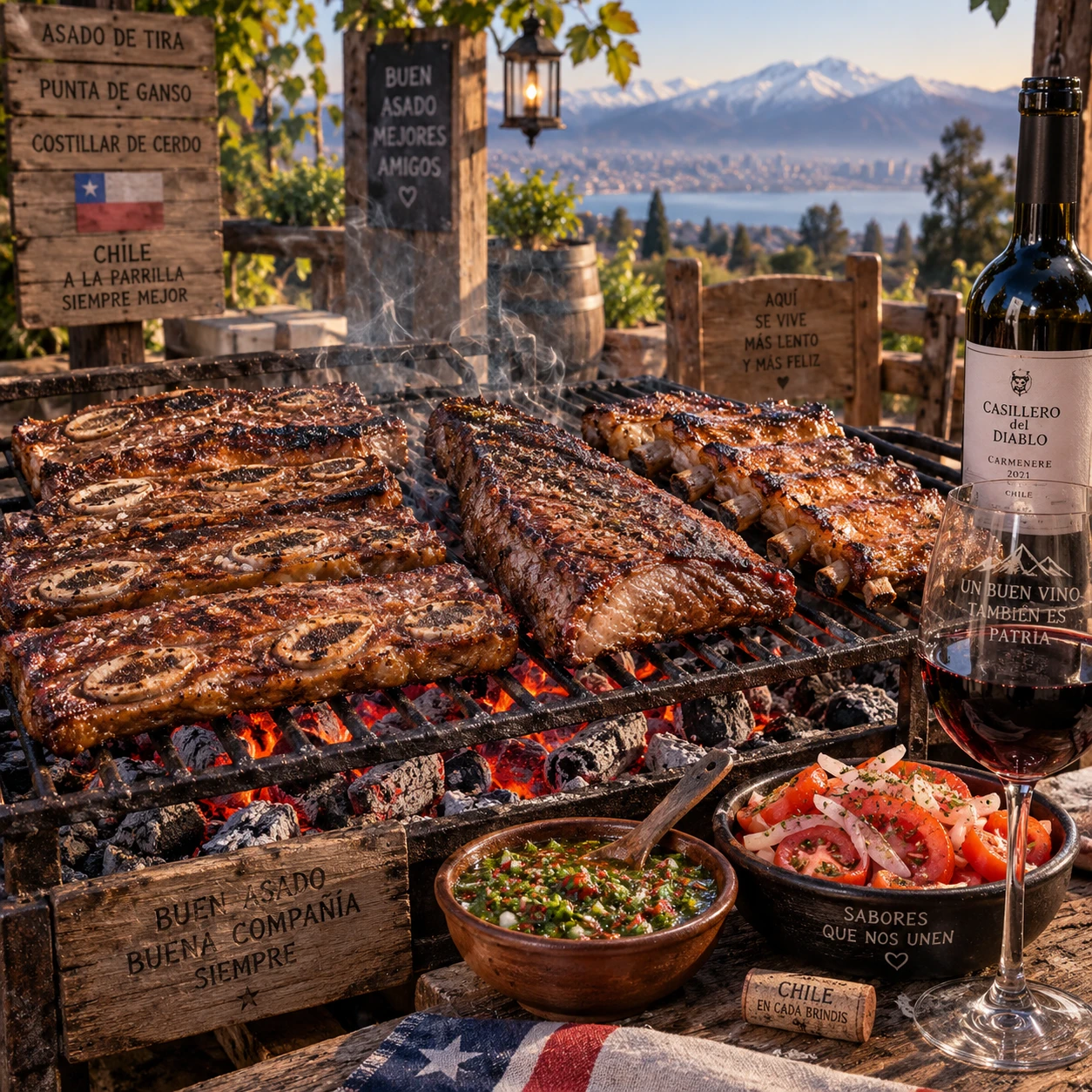 Parrilladas chilenas: técnicas y cortes de carne autóctonos