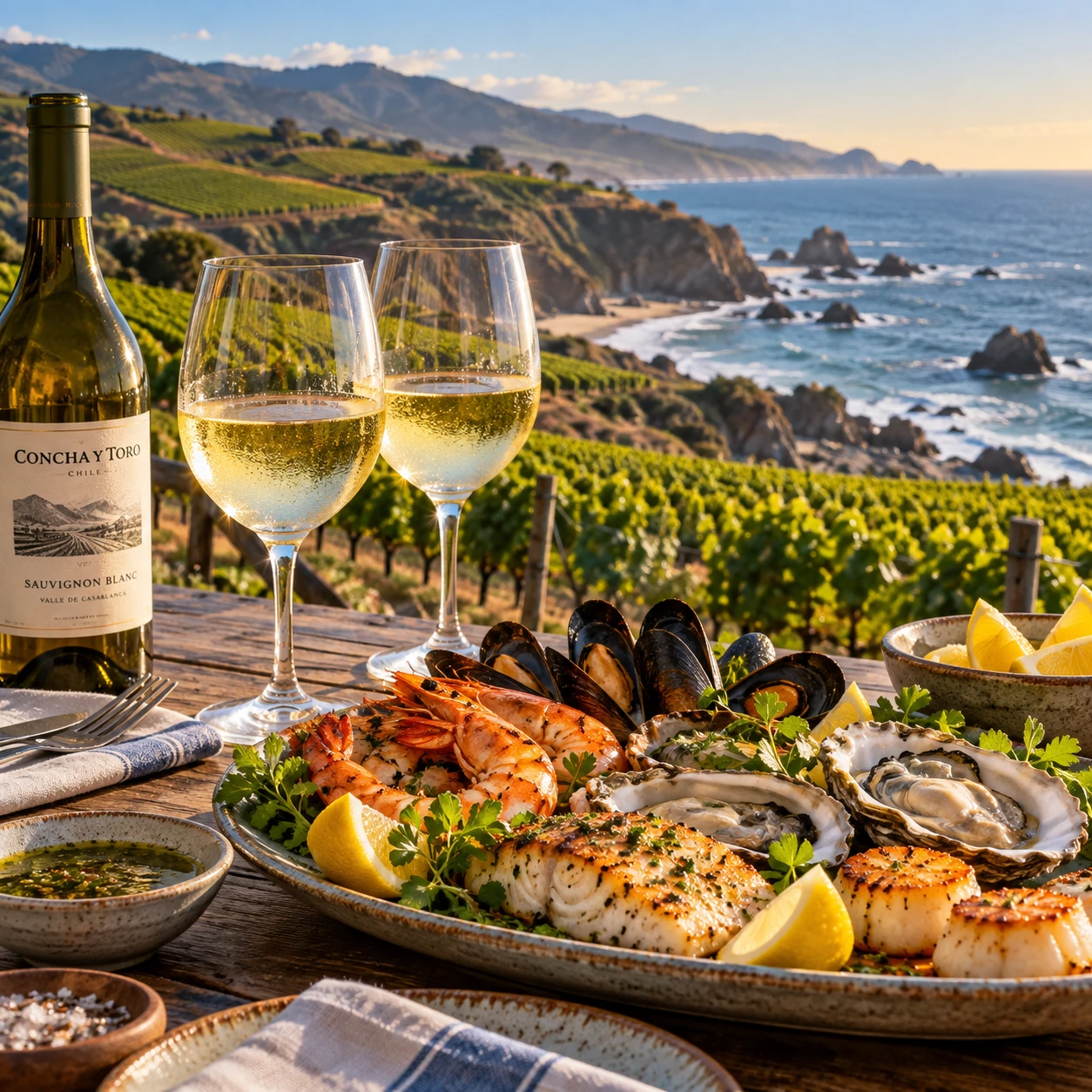 Vinos blancos chilenos: Sauvignon Blanc y Chardonnay de calidad mundial